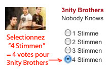 4 stimmen pour 3nity Brothers